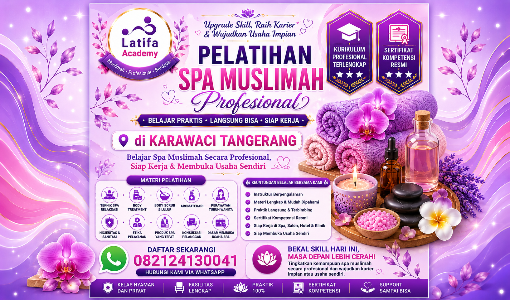 Pelatihan Spa Muslimah Profesional di Karawaci Tangerang 082124130041